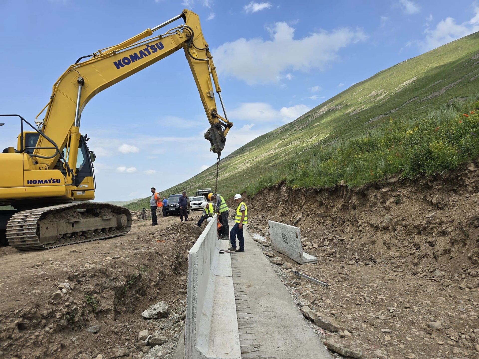 By the commission of “Armenian Territorial Development Fund” the water line of Martuni community “Manasi aru” (Manas brook) is under basic reconstruction.